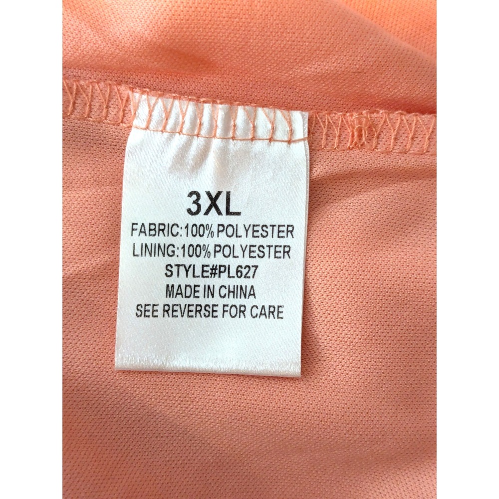 Pink Lily by Natalie Kennedy Tiered Peach Floral Midi Dress Plus Size 3XL - Picture 12 of 15